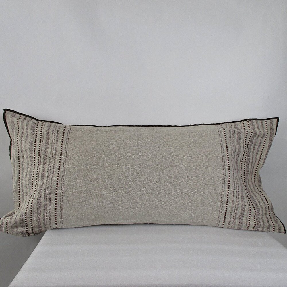 CRATE & BARREL STRIPED LINEN PILLOW COVER - Picture 14 of 14